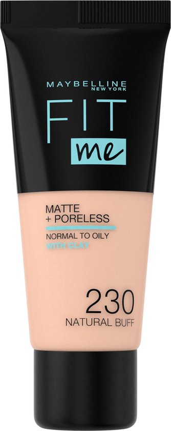 Maybelline Maybelline Fit Me Matte and Poreless Foundation 230 Natural Buff - Medium huid, neutrale ondertoon - Silver