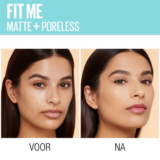 Maybelline Maybelline Fit Me Matte and Poreless Foundation 128 Warm Nude - Lichte to medium huid, gele ondertoon - Silver