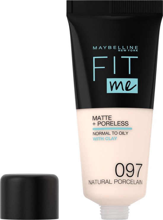 Maybelline Fit Me Matte and Poreless Foundation 097 Natural Porcelain - Zeer lichte huid, neutrale tot gele ondertoon