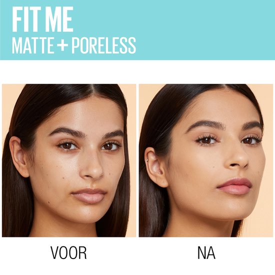 Maybelline Fit Me Matte and Poreless Foundation 122 Creamy - Lichte tot medium huid, roze ondertoon - Beige