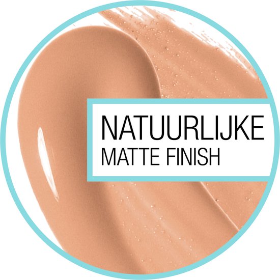 Maybelline Maybelline Fit Me Matte and Poreless Foundation 110 Porcelain - Lichte huid, gele ondertoon - Silver