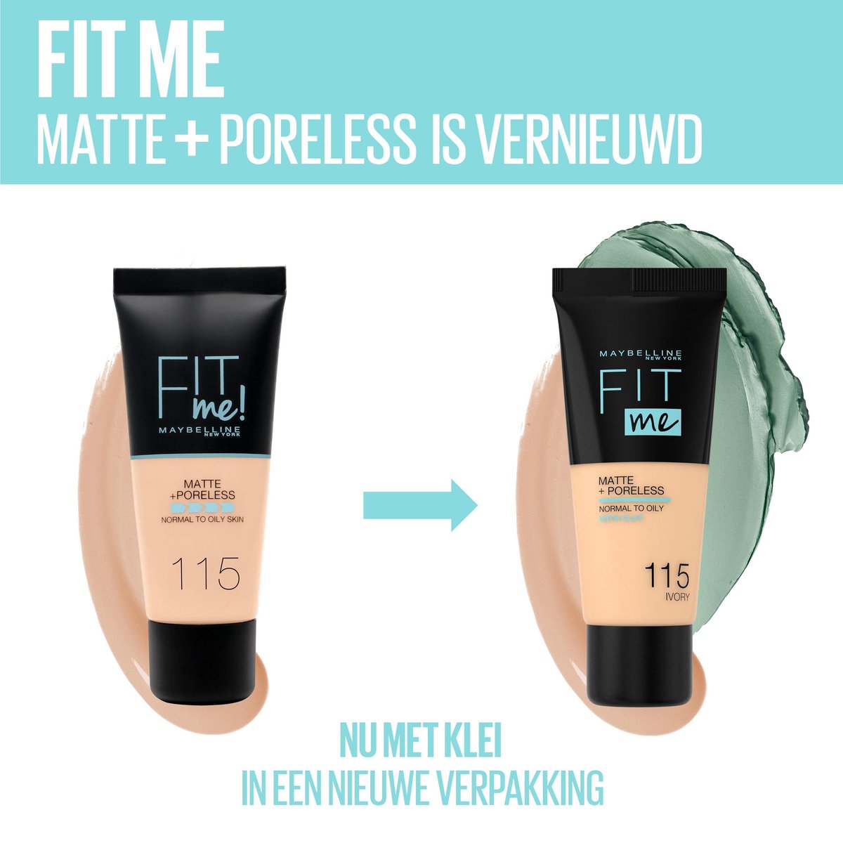 Maybelline Fit Me Matte and Poreless Foundation 242 Light Honey - Medium tot donkere huid, neutrale tot roze ondertoon