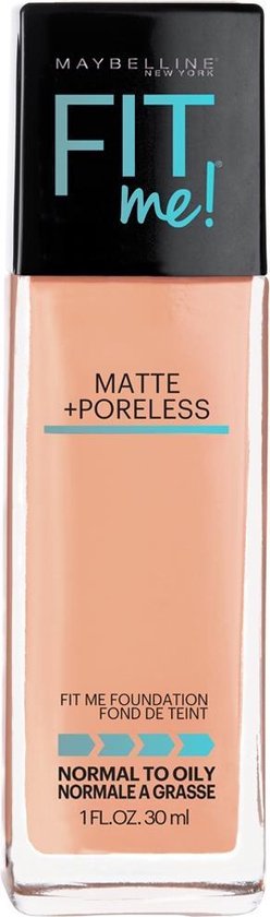 Maybelline Fit Me Matte and Poreless Foundation 320 Natural Tan - Medium tot donkere huid, neutrale ondertoon
