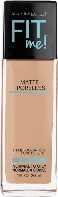 Maybelline Maybelline Fit Me Matte and Poreless Foundation 250 Sun - Medium tot donkere huid, gele ondertoon - Grijs