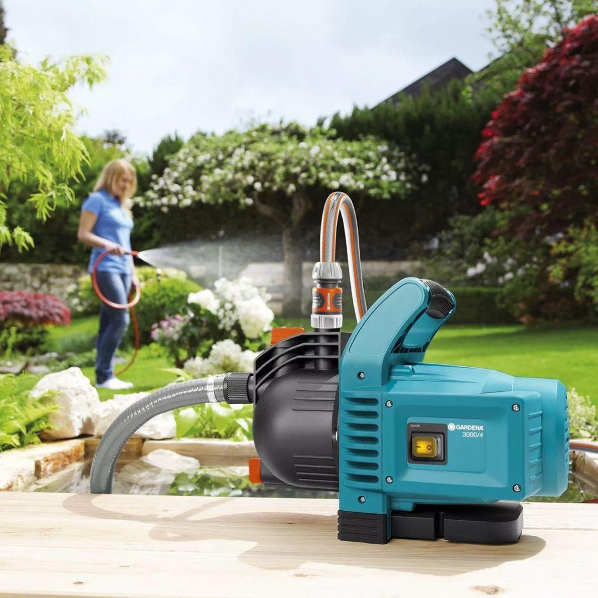 GARDENA Beproeiingspomp Classic 3000/4 Set | 600 Watt | 3100 l/h