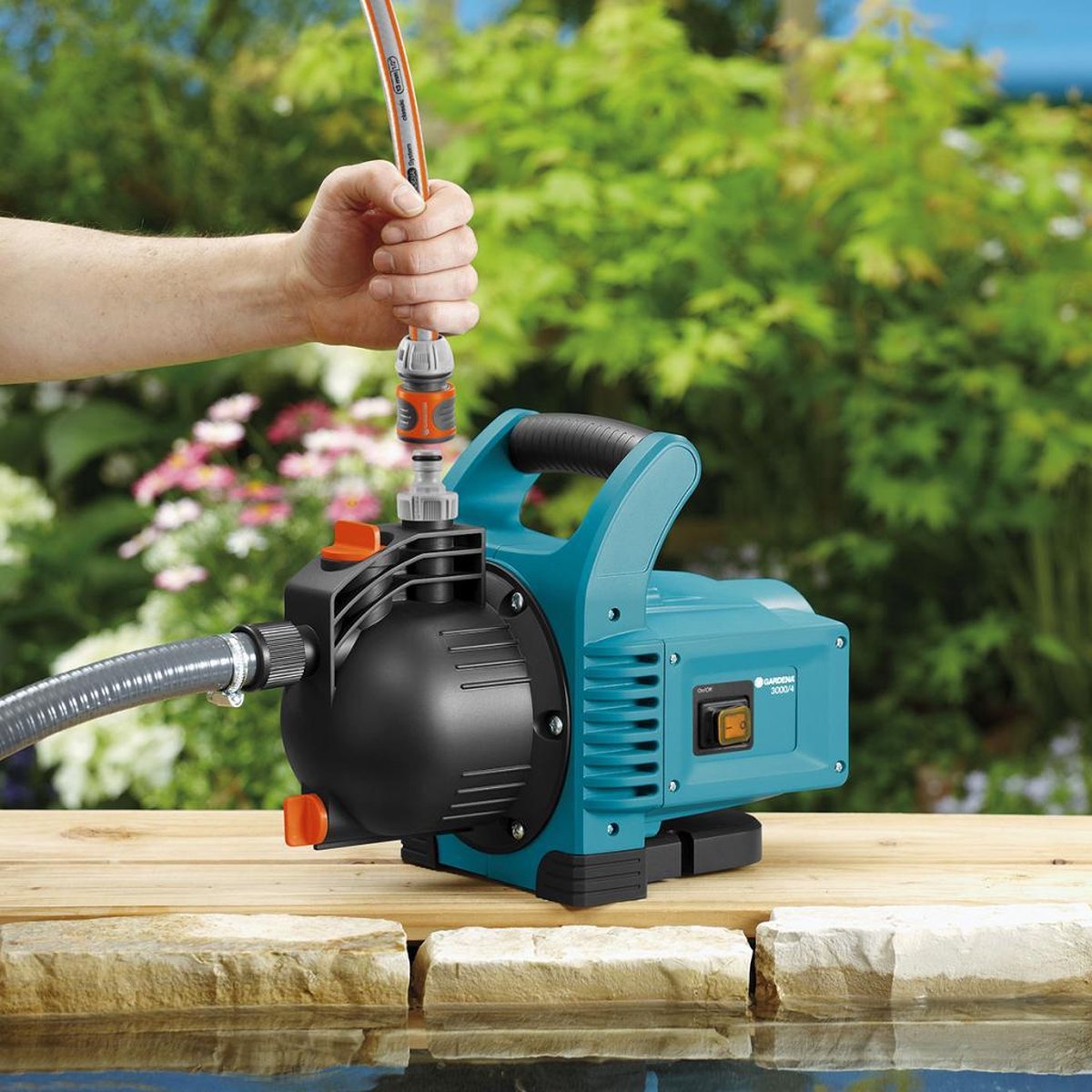 GARDENA Beproeiingspomp Classic 3000/4 Set | 600 Watt | 3100 l/h
