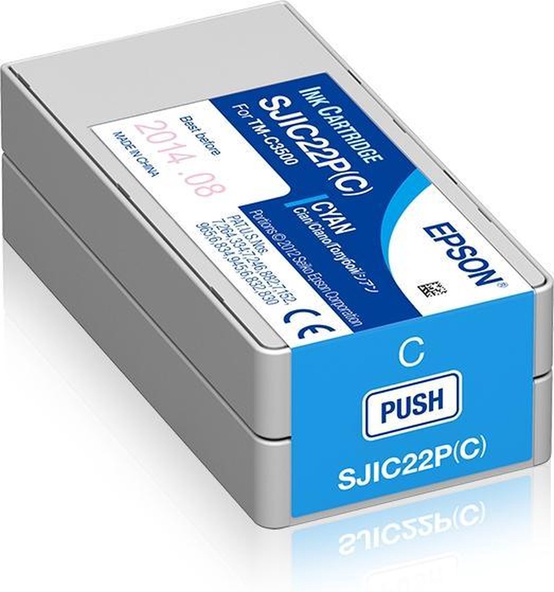 Epson SJIC22P(C): Ink cartridge for ColorWorks C3500 (Cyan)