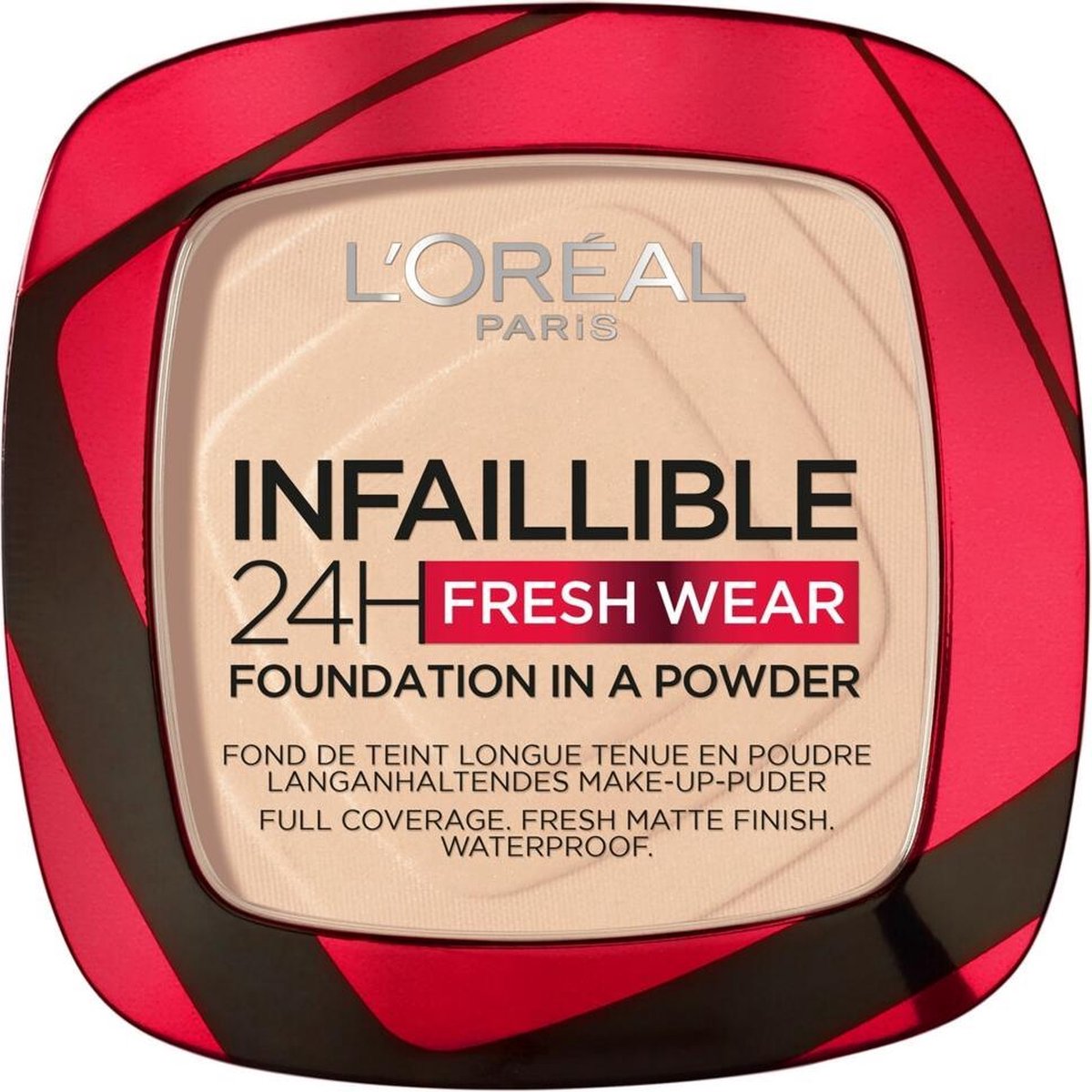 L'Oreal Paris Infaillible 24H Fresh Wear Powder Foundation 20 Ivory - Lichte huid, roze ondertoon. - Silver