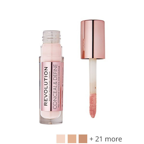 Makeup Revolution Conceal and Define Concealer C7 - Medium huid, neutrale ondertoon.