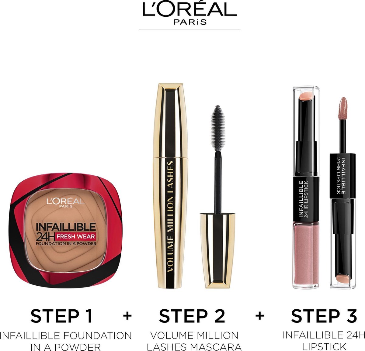 L'Oreal Paris Infaillible 24H Fresh Wear Powder Foundation 140 Golden - Lichte huid, warme ondertoon. - Beige