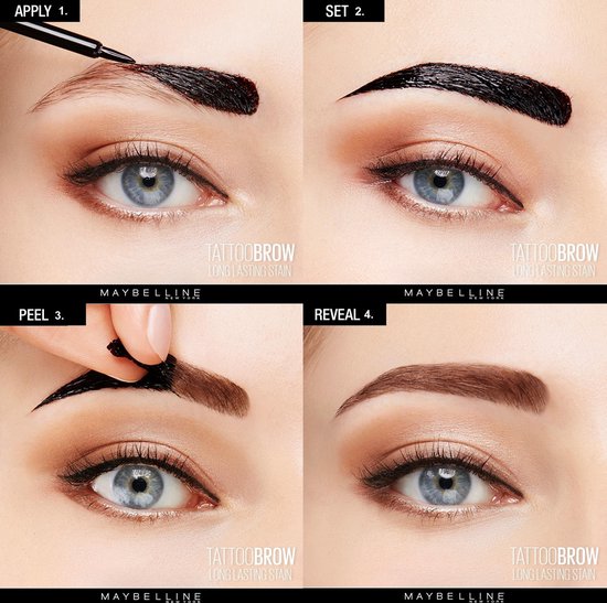 Maybelline Tattoo Brow GelTint Dark Brown - Zwart