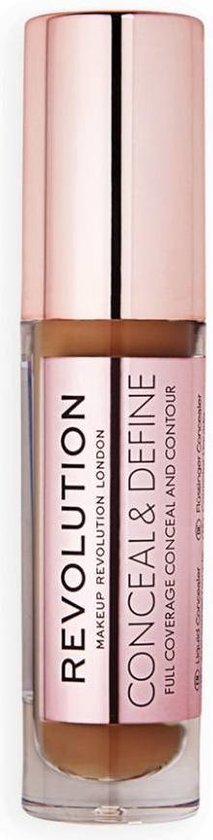 Makeup Revolution Conceal and Define Concealer C14 - Donkere huid, koude ondertoon. - Roze