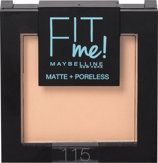 Maybelline Fit Me Matte and Poreless Powder 115 Ivory - Lichte tot medium huid, gele ondertoon.
