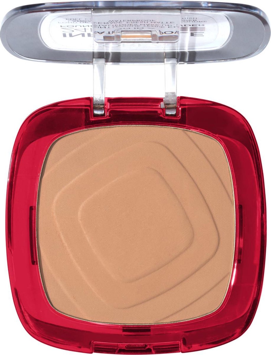 L'Oreal Paris Infaillible 24H Fresh Wear Powder Foundation 220 Sand - Medium tot donkere huid, neutrale ondertoon.