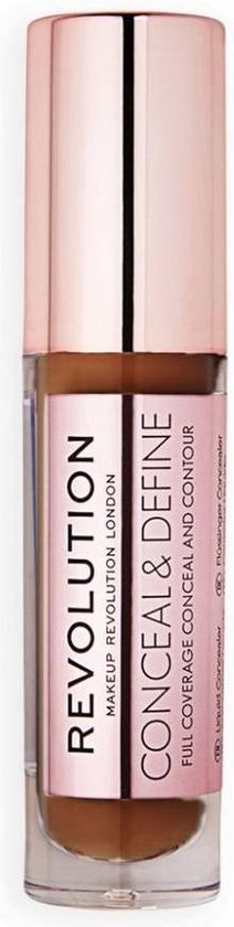 Makeup Revolution Conceal and Define Concealer C15 - Donkere huid, rode ondertoon. - Roze