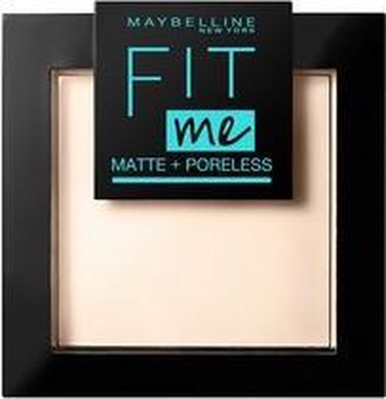 Maybelline Fit Me Matte and Poreless Powder 105 Natural Ivory - Lichte huid, neutrale ondertoon. - Silver
