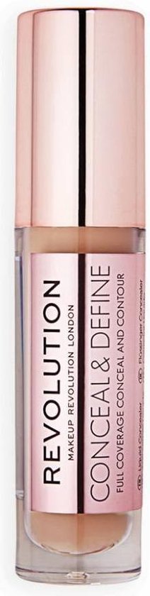 Makeup Revolution Conceal and Define Concealer C11 - Medium tot donkere huid, perzik ondertoon. - Roze