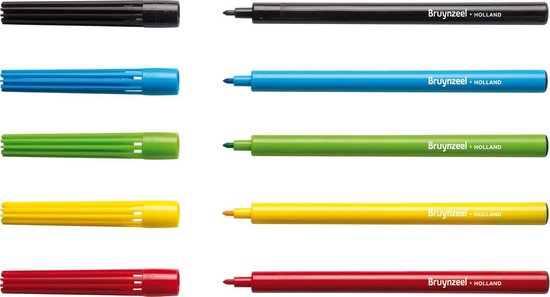 Bruynzeel viltstiften set 12 kleuren Z12B