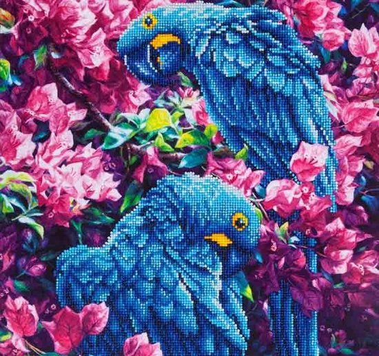 Diamond Dotz Blue Parrots : 52x42 cm