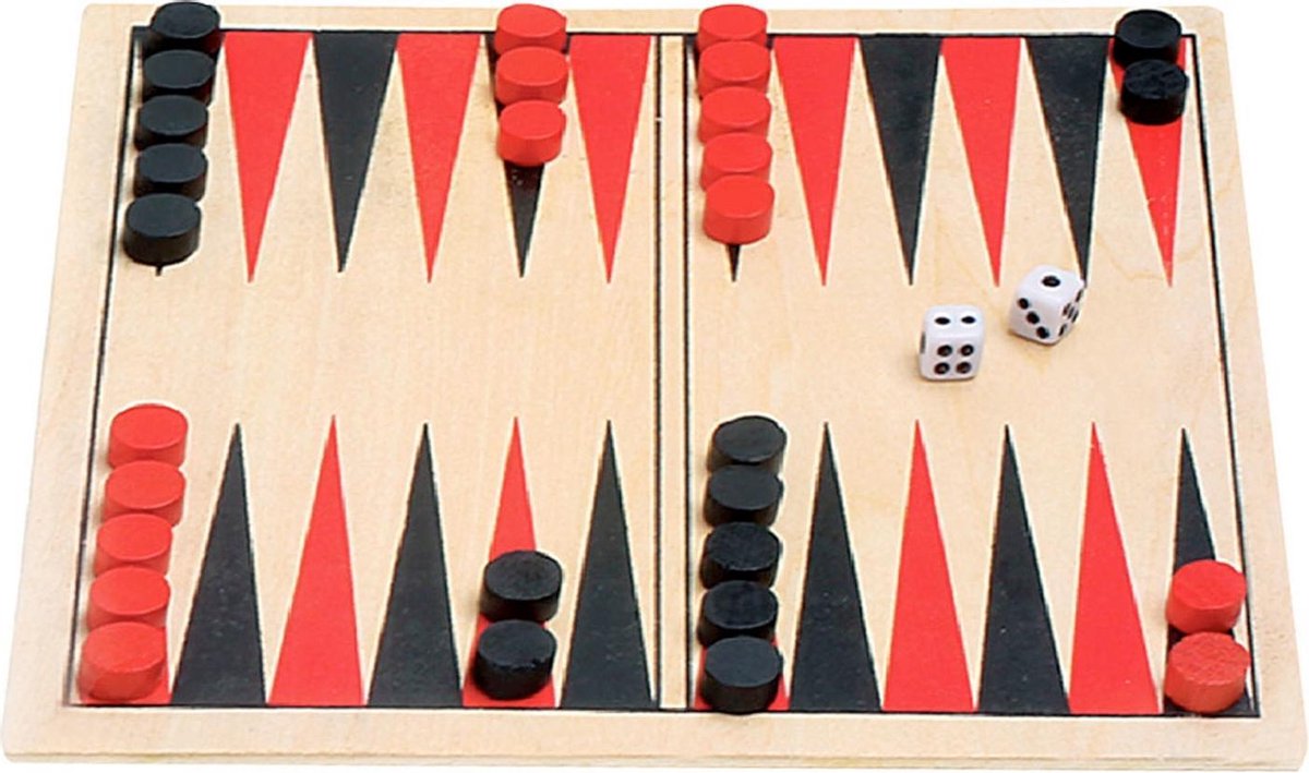 Free and Easy 4-in-1 reisspellen hout 17 cm