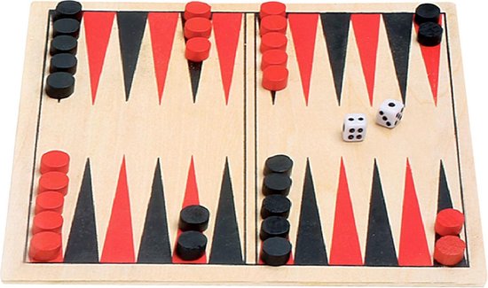 Free and Easy 4-in-1 reisspellen hout 17 cm