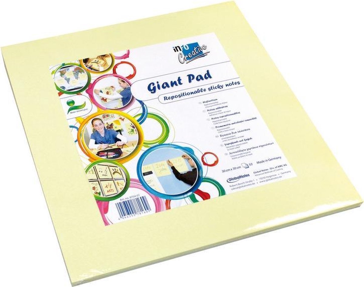 Info Notes 300x300mm Giant Pad blok a 50 vel - Geel