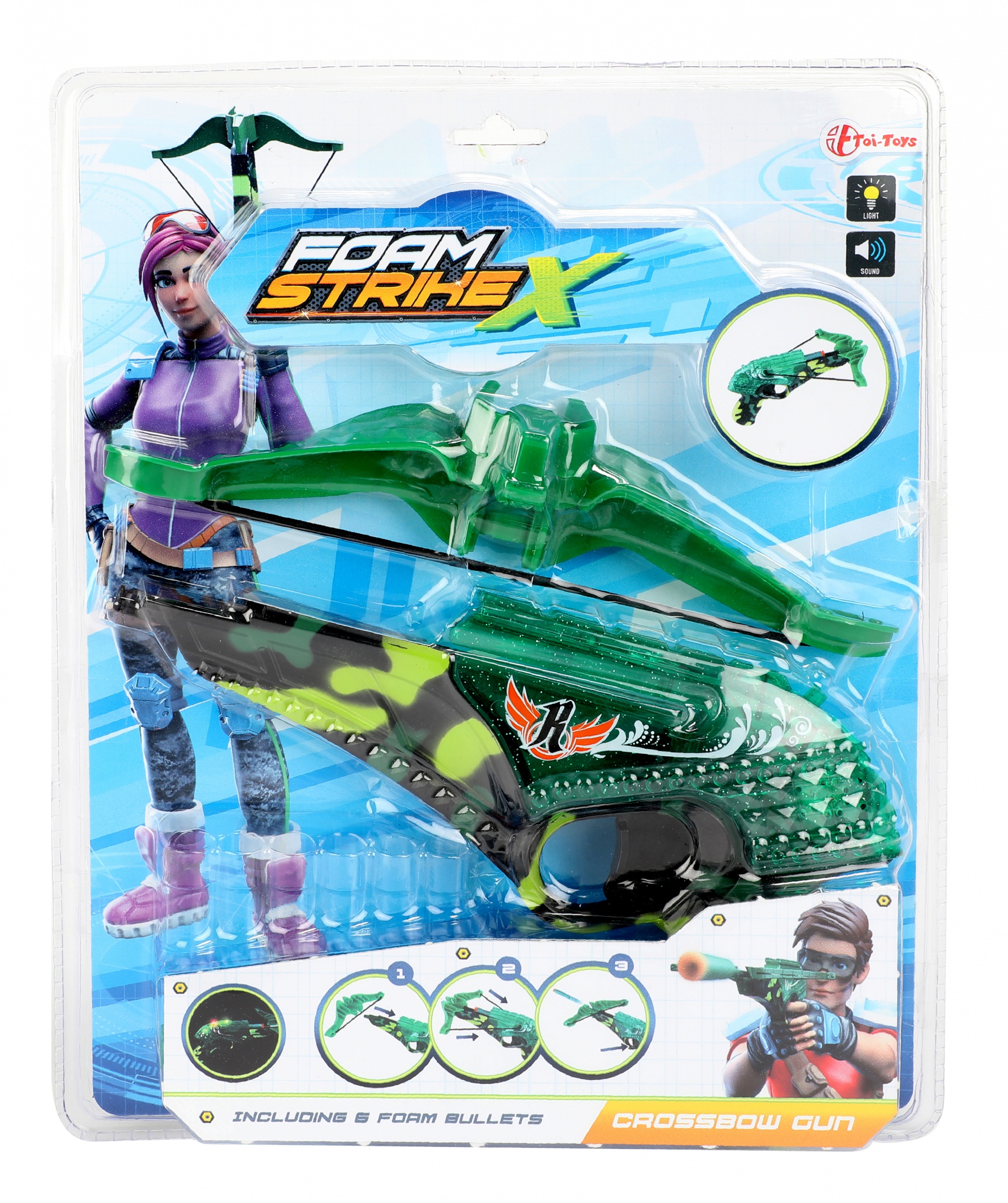 Toi-Toys kruisboog StrikeX met foamkogels 6-delig - Oranje