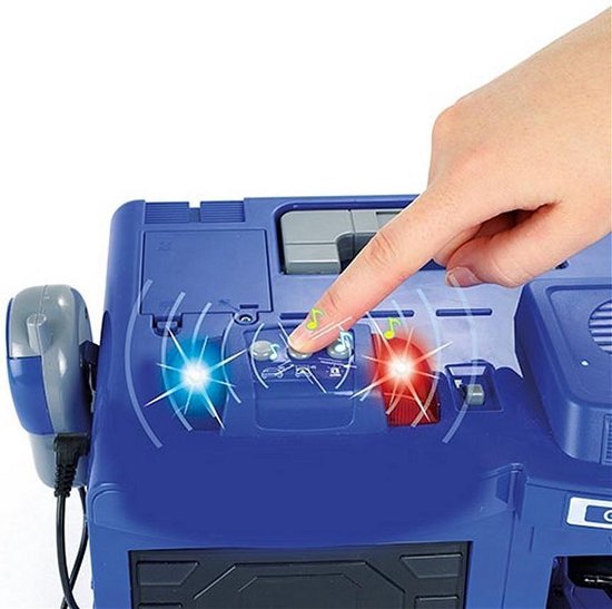 Toi-Toys parkeergarage politiestation met auto 3-delig - Zwart