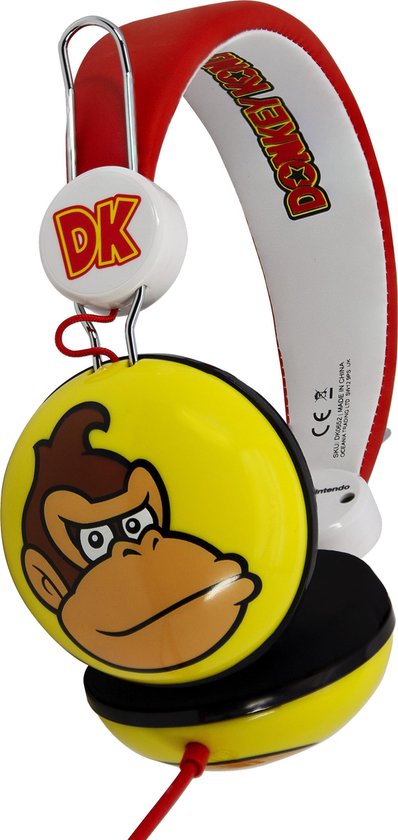 OTL koptelefoon Donkey Kong rood/wit/geel junior