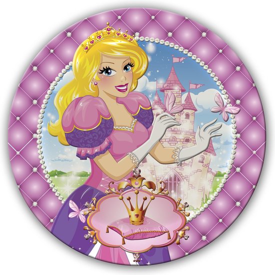 Feestbazaar Borden Prinses 23cm 6 stuks