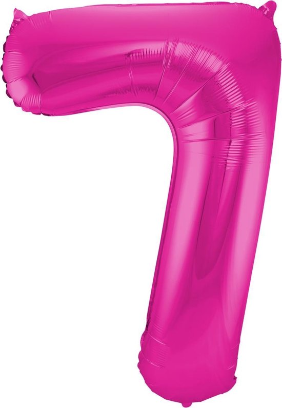 Feestbazaar Folat Folie Ballon Cijfer 7 86 cm - Roze