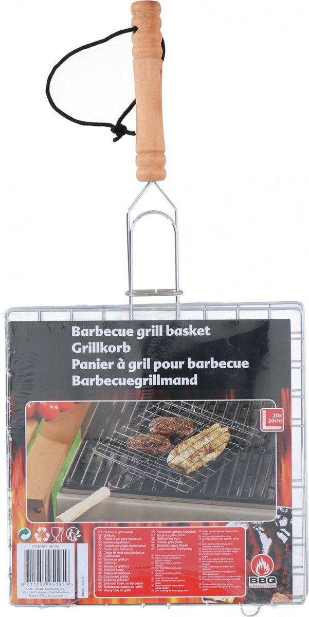 BBQ Collection Barbecuerooster met handvat - Zwart