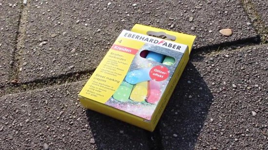 Eberhard Faber stoepkrijt 4-kantig 6 glitterkleuren