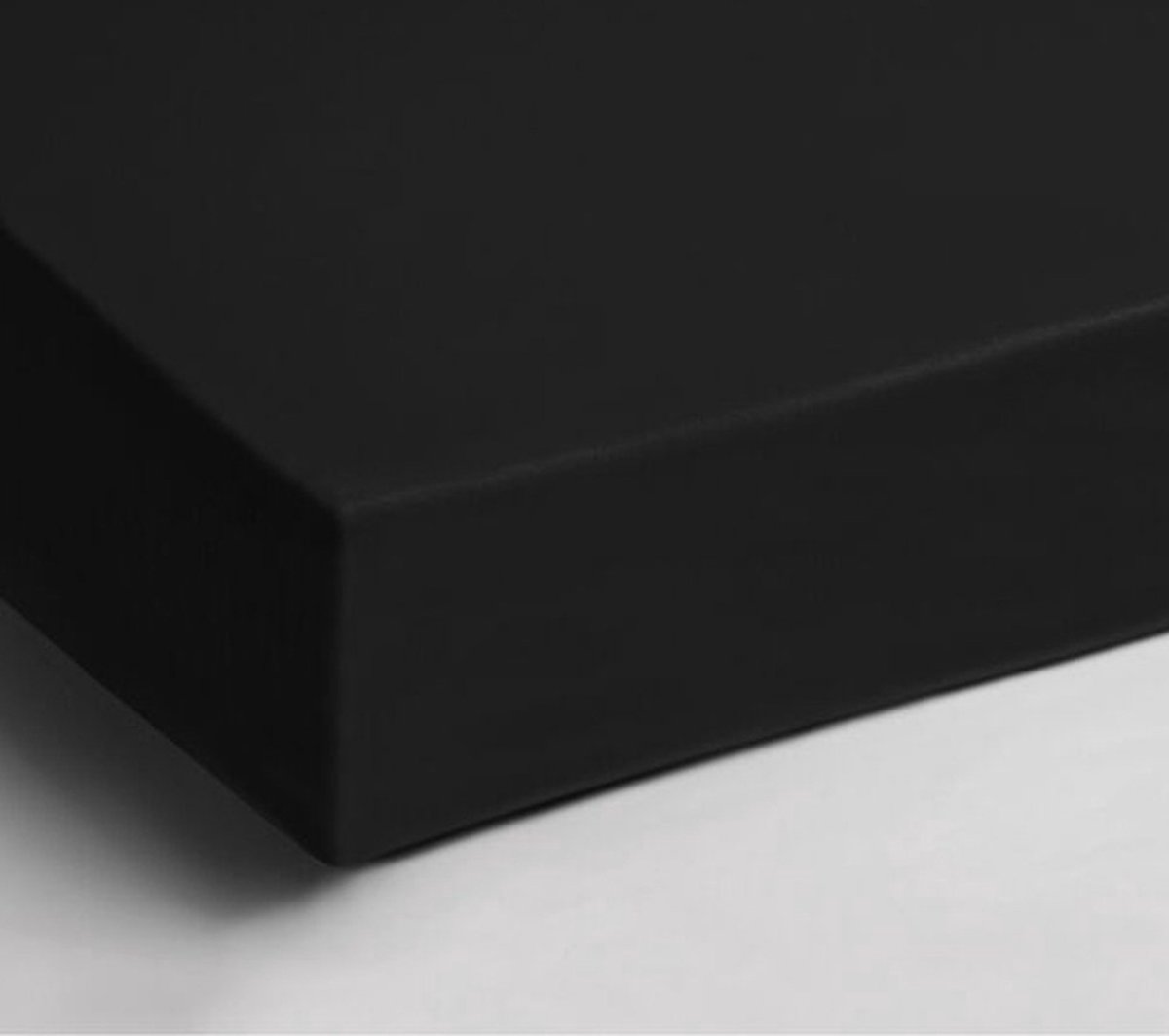 Papillon hoeslaken satijn - Zwart