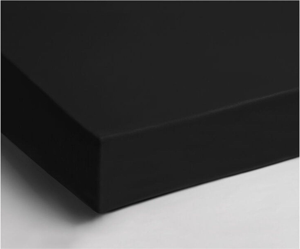 Papillon hoeslaken satijn - Zwart