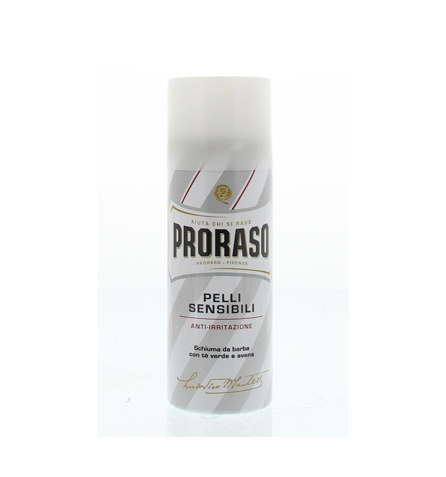 Proraso 50ml Scheerschuim Gevoelige Huide Thee Reisverpakking - Groen