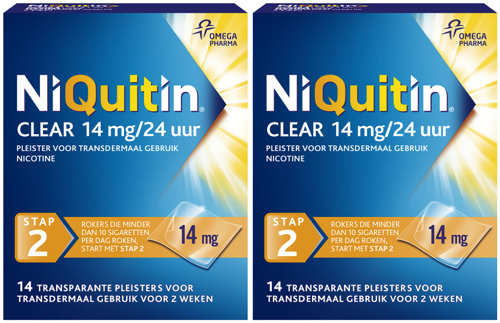 NiQuitin Clear Patch Stap 2 14mg