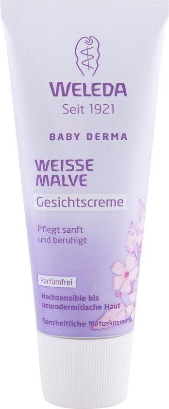 Weleda Baby Sensitive Gezichtscremete Malva 50gram - Wit