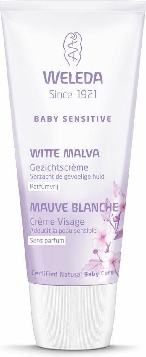 Weleda Baby Sensitive Gezichtscremete Malva 50gram - Wit