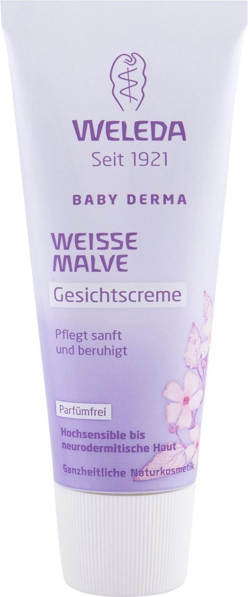 Weleda Baby Sensitive Gezichtscremete Malva 50gram - Wit