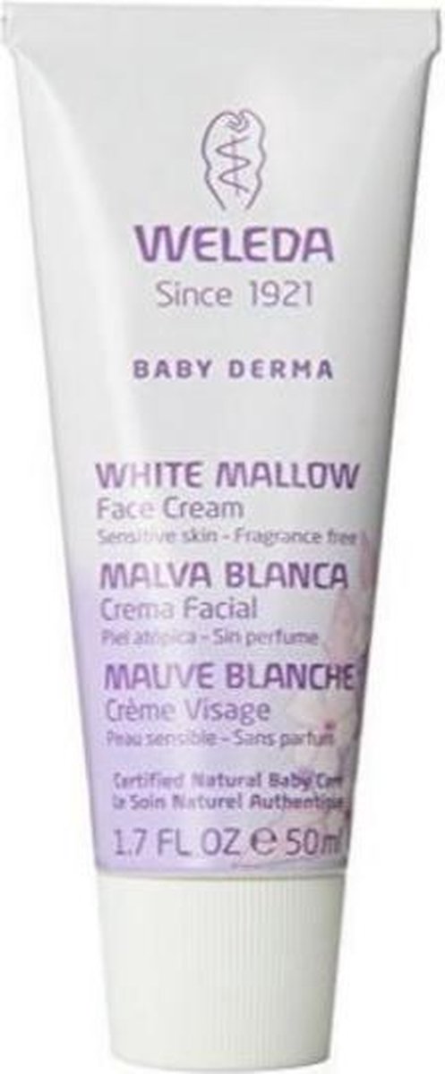 Weleda Baby Sensitive Gezichtscremete Malva 50gram - Wit