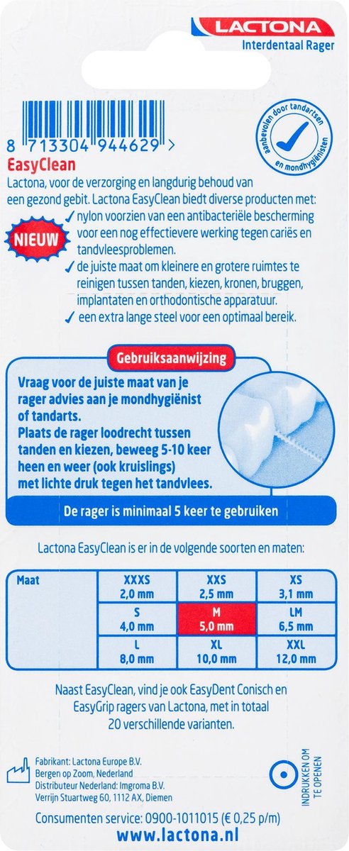 Lactona Ragers - Interdentale Borstels Medium 5mm 8stuks