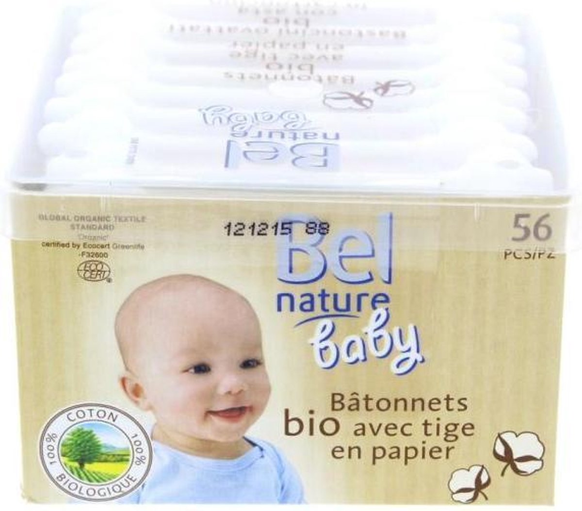 Bel Nature Wattenstaafjes Baby 56 Stuks