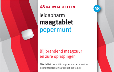 Leidapharm Maagtablet Pepermunt Kauwtabletten