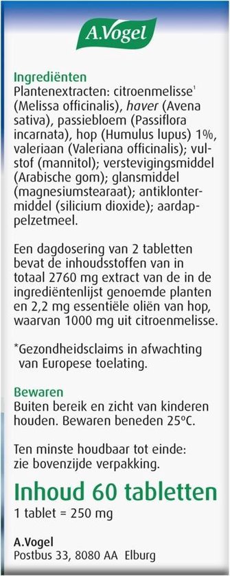 A.Vogel Dormeasan Nachtrust Tabletten