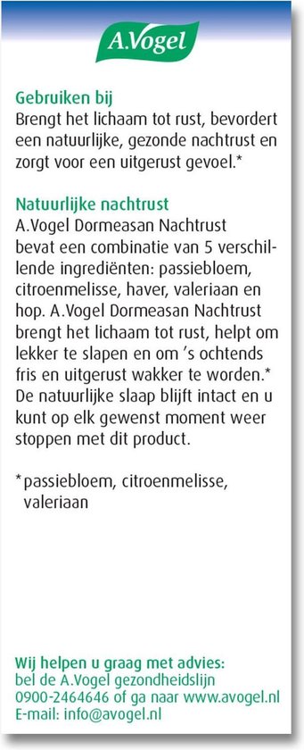 A.Vogel Dormeasan Nachtrust Tabletten