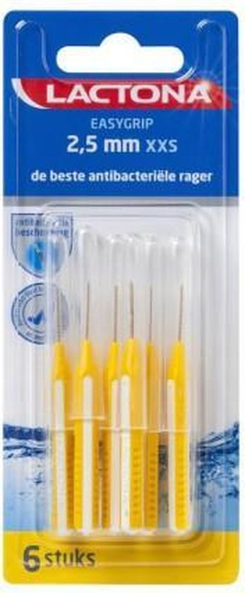 Lactona Easygrip Ragers - Interdentale Borstels Xxs 2.5mm 6 stuks