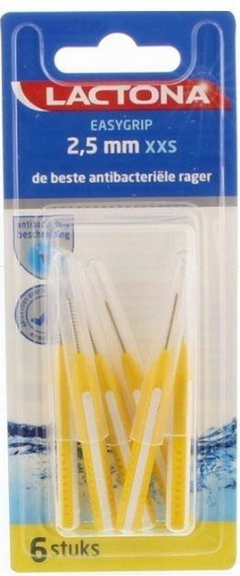 Lactona Easygrip Ragers - Interdentale Borstels Xxs 2.5mm 6 stuks