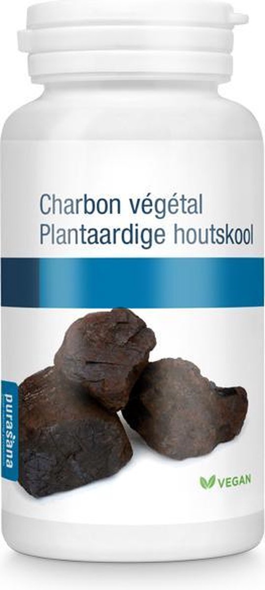 Purasana Houtskool Plantaardig 190mg Capsules