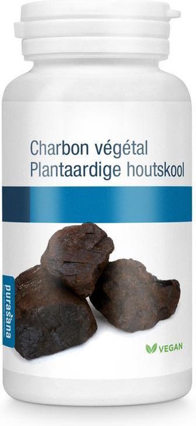 Purasana Houtskool Plantaardig 190mg Capsules